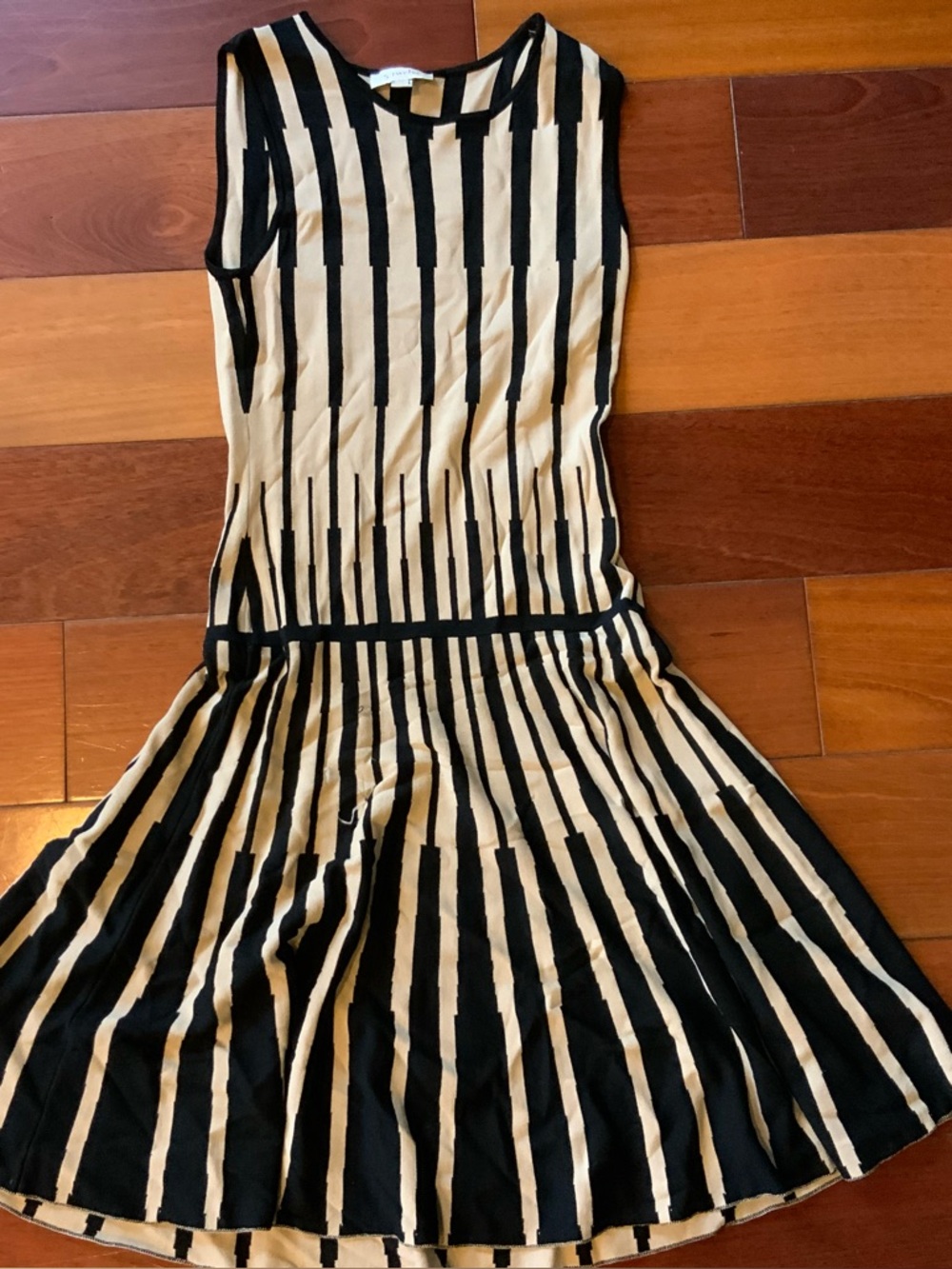 Black and cream dress